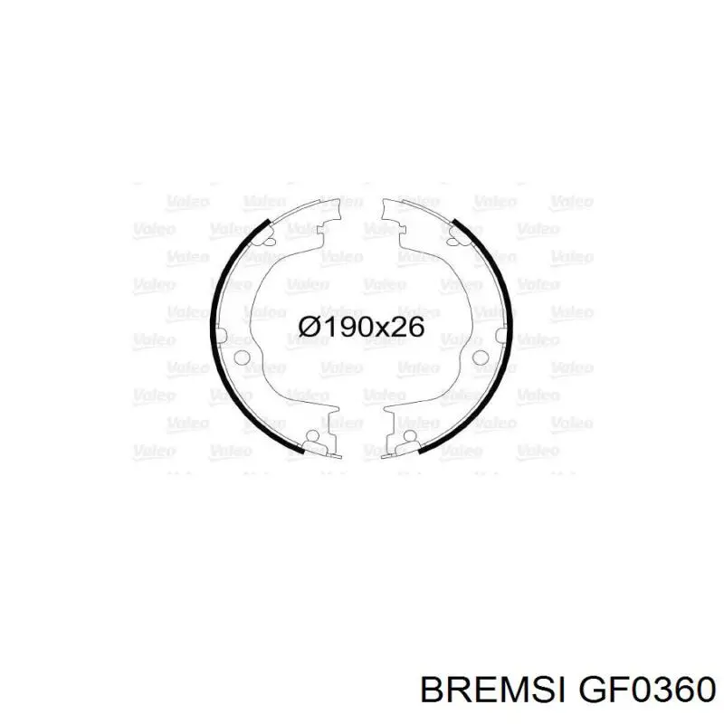 Купити GF0360 Bremsi Гальмівні колодки гальма стоянки