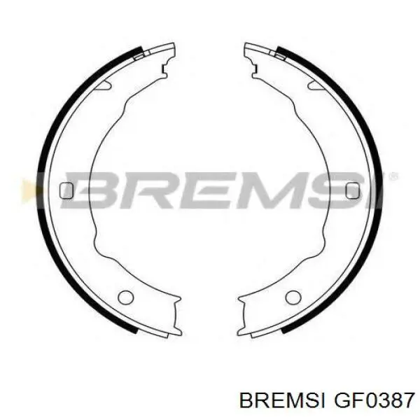 Колодки ручника/стоянкового гальма GF0387 Bremsi