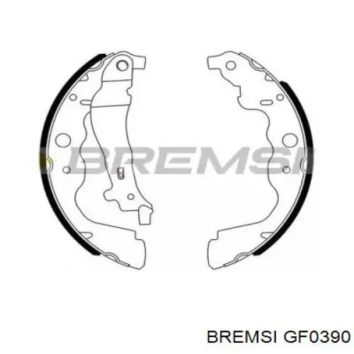 Колодки гальмові задні, барабанні GF0390 Bremsi