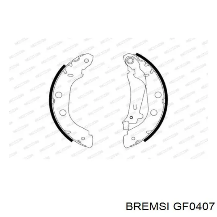 Колодки гальмові задні, барабанні Bremsi GF0407 ціна, від 19.13 USD