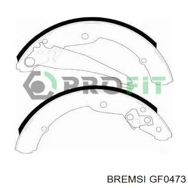 Купити GF0473 Bremsi Колодки гальмові задні, барабанні