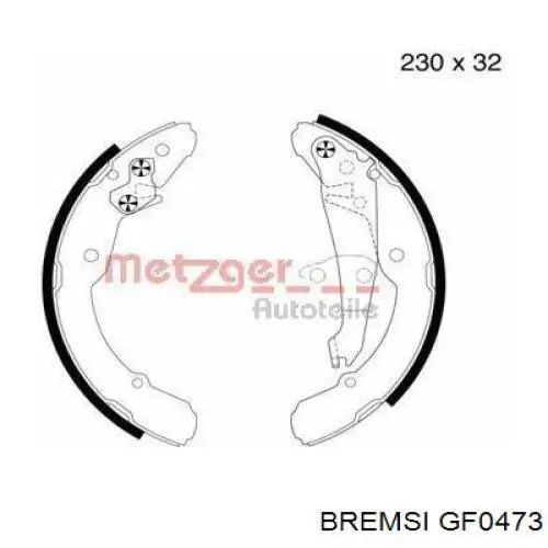 Колодки гальмові задні, барабанні Bremsi GF0473 ціна, від 21.36 USD