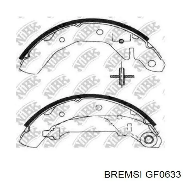Колодки гальмові задні, барабанні GF0633 Bremsi