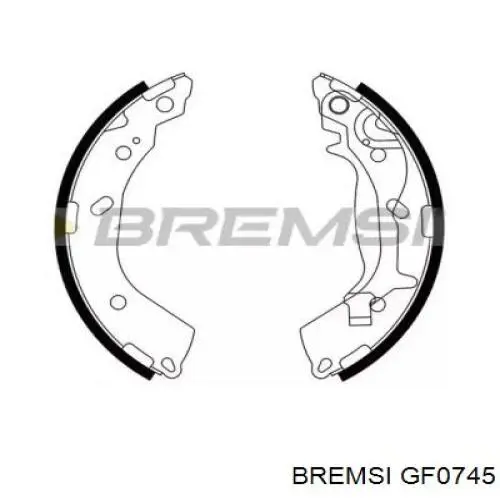 Купити GF0745 Bremsi Колодки гальмові задні, барабанні