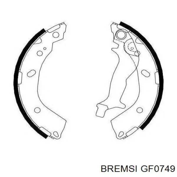 Колодки гальмові задні, барабанні GF0749 Bremsi