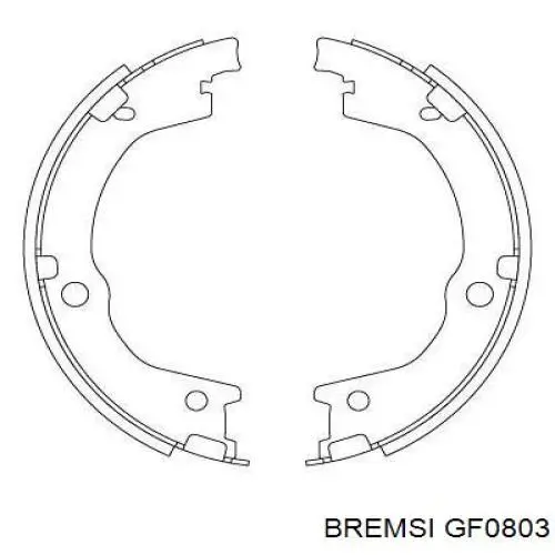 Колодки ручника/стоянкового гальма GF0803 Bremsi