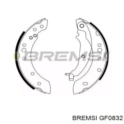 GF0832 Bremsi Колодки гальмівні задні, барабанні
