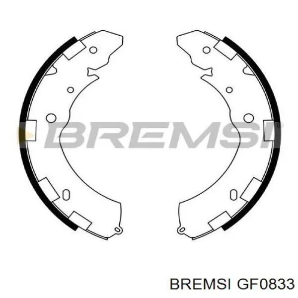 GF0833 Bremsi колодки гальмові задні, дискові