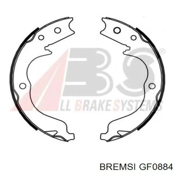 Купити GF0884 Bremsi Колодки гальмові задні, барабанні