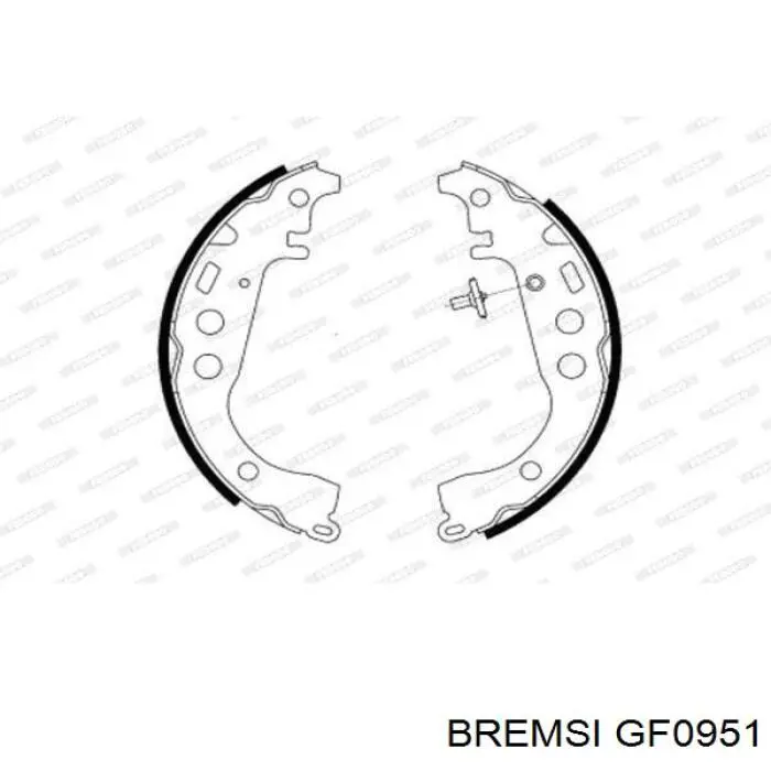 Колодки гальмові задні, барабанні Bremsi GF0951 ціна, від 16.61 USD
