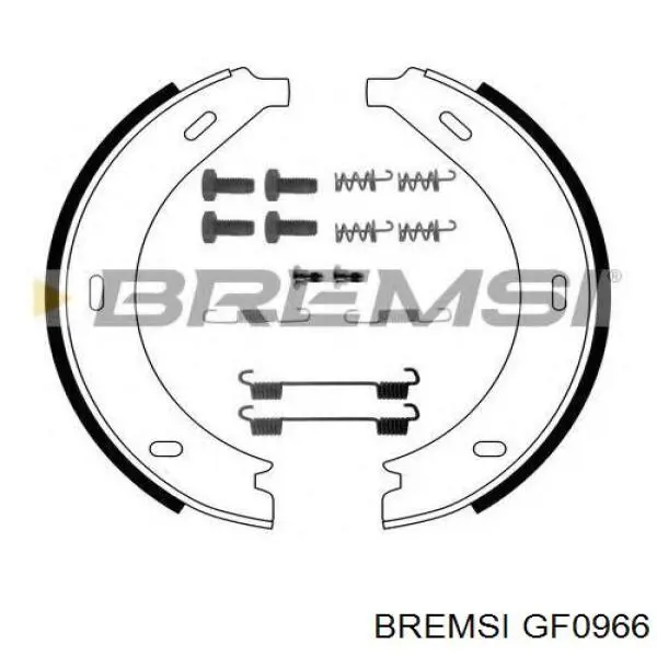 Колодки ручника / стоянкового гальма Bremsi GF0966 ціна, від 17.39 USD
