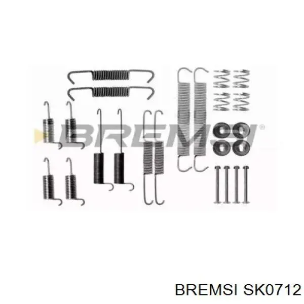 SK0712 Bremsi монтажний комплект задніх барабанних колодок