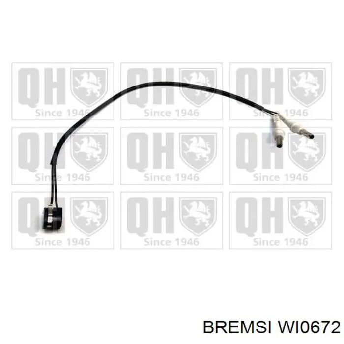 WI0672 Bremsi датчик зносу гальмівних колодок, передній