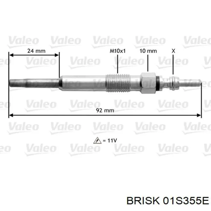 01S355E Brisk Свічки розжарювання