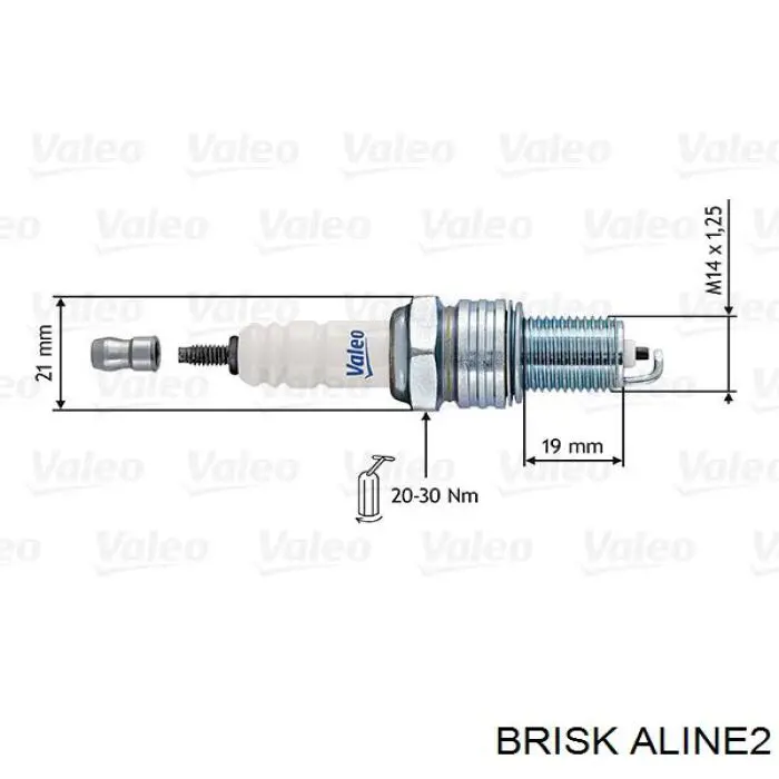 Свіча запалювання ALINE2 Brisk