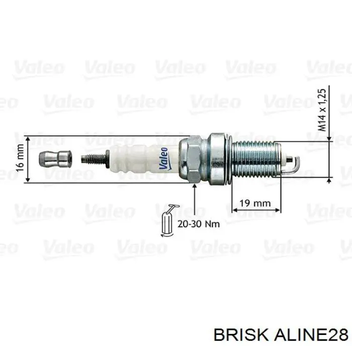 Свічки запалювання ALINE28 Brisk