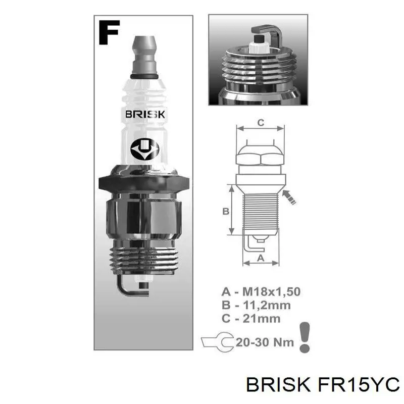 FR15YC Brisk Свіча запалювання