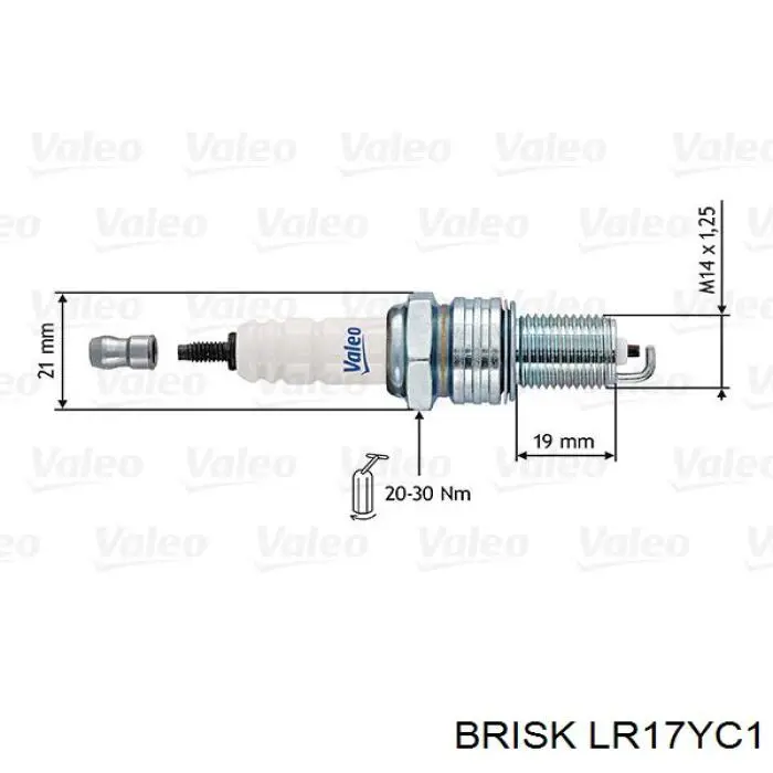 LR17YC1 Brisk Свіча запалювання