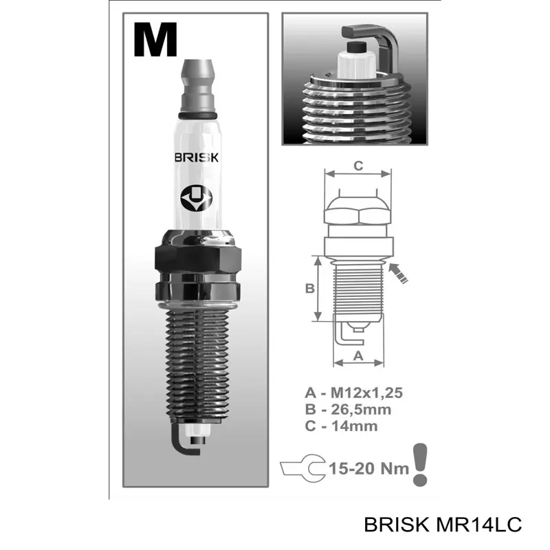 Купити MR14LC Brisk Свічка запалювання