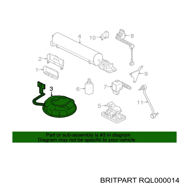 Компресор пневмопідкачкою (амортизаторів) Britpart RQL000014 ціна, від 360.24 USD