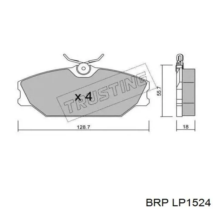 Гальмівні колодки BRP LP1524 ціна, від 17.93 USD
