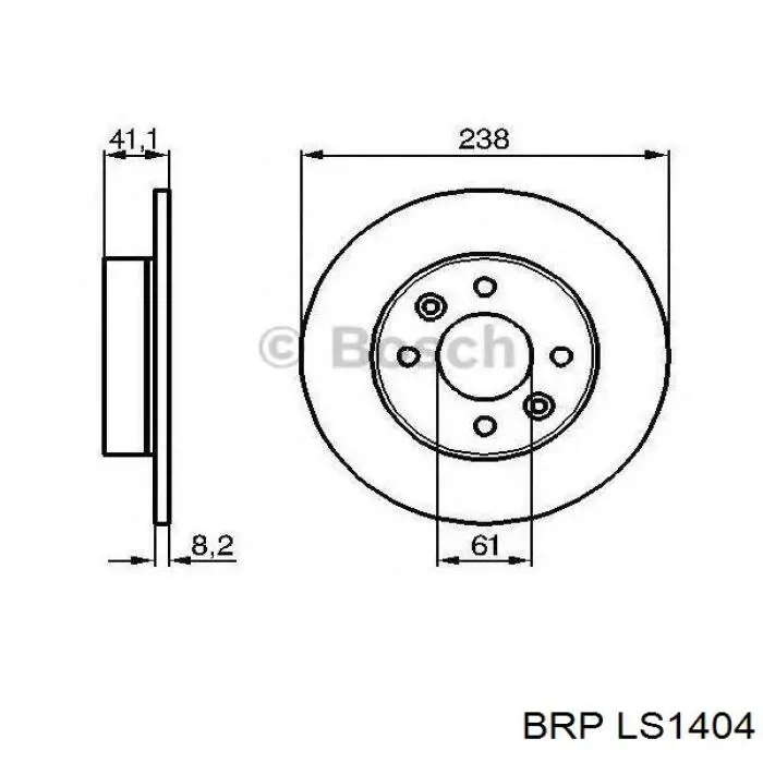 LS1404 BRP колодки гальмові задні, барабанні