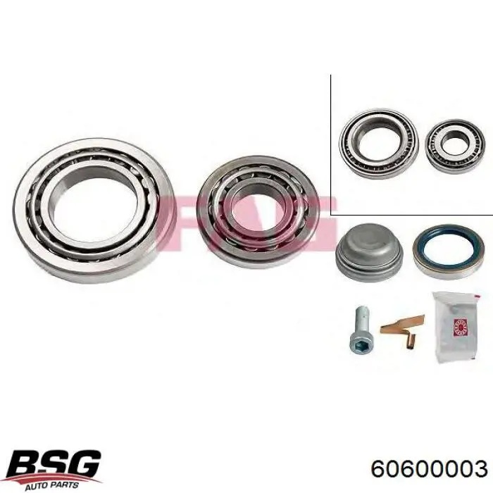 60600003 BSG Підшипник маточини передньої