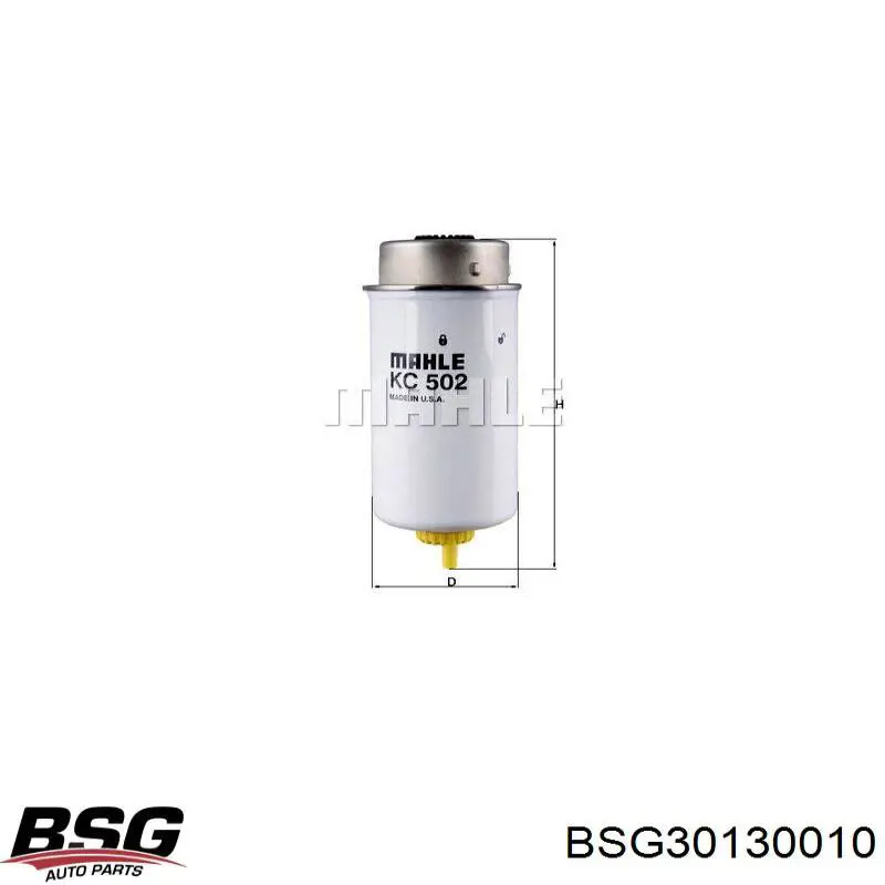 Купити BSG30130010 BSG Фільтр-відстійник палива грубої очистки