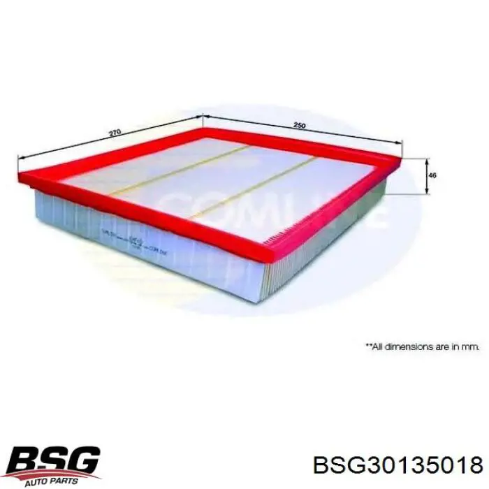 Елемент повітряного фільтра BSG BSG30135018 ціна, від 4.14 USD