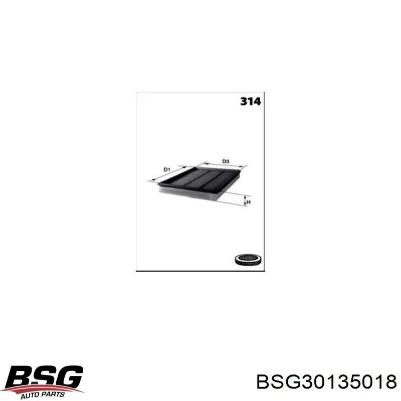 Повітряний фільтр BSG30135018 BSG