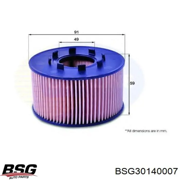 Купити BSG30140007 BSG Фільтр очищення масла відцентровий