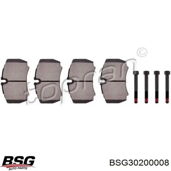 Купити BSG30200008 BSG Задні колодки