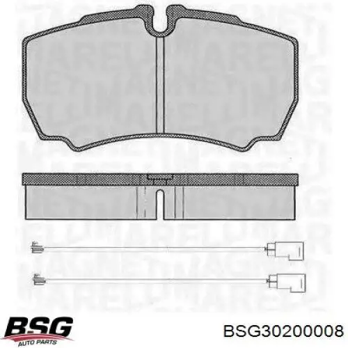 Задні гальмівні колодки BSG30200008 BSG