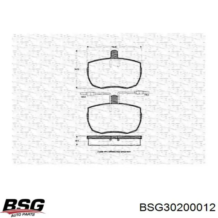 Купити BSG30200012 BSG Колодки гальмівні передні, дискові