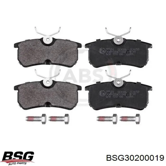BSG30200019 BSG колодки гальмові задні, дискові