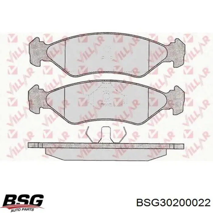 Передні тормозні колодки BSG30200022 BSG