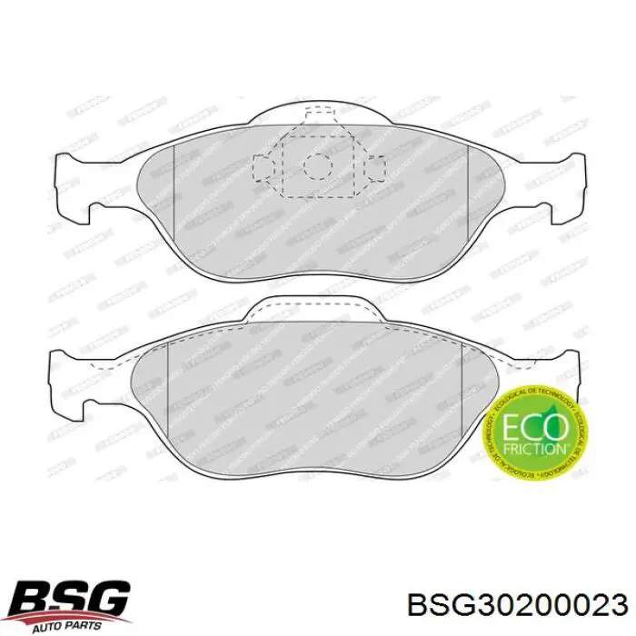 Купити BSG30200023 BSG Колодки гальмівні передні, дискові