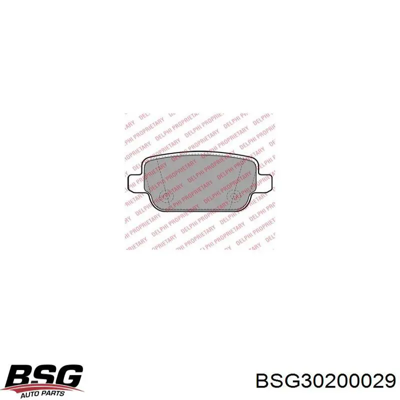 Купити BSG30200029 BSG Задні колодки