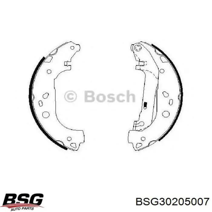 Колодки гальмові задні, барабанні BSG BSG30205007 ціна, від 28.03 USD