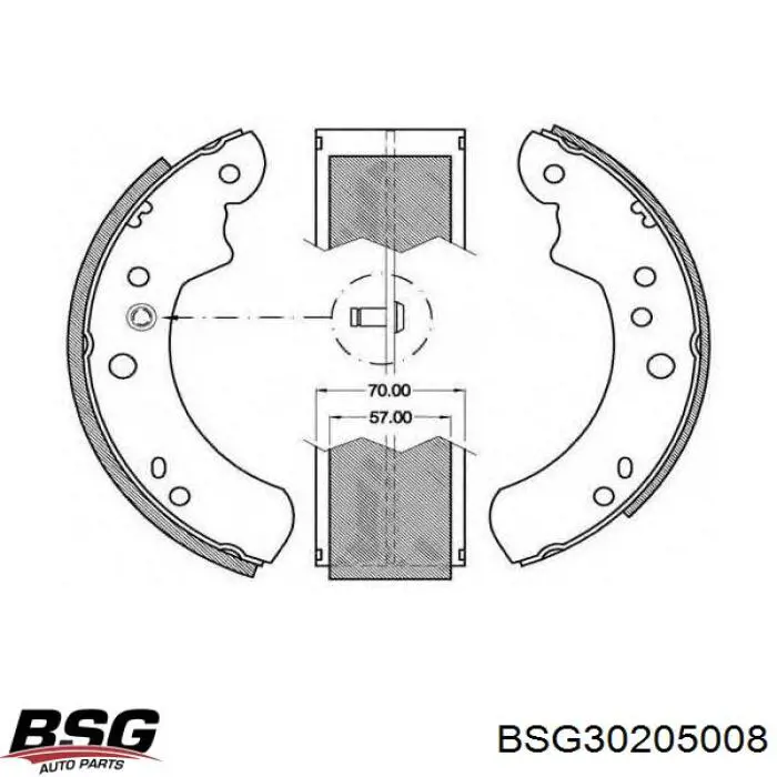 Гальма робочі задні ножні і гальмівні барабани ABS 8827