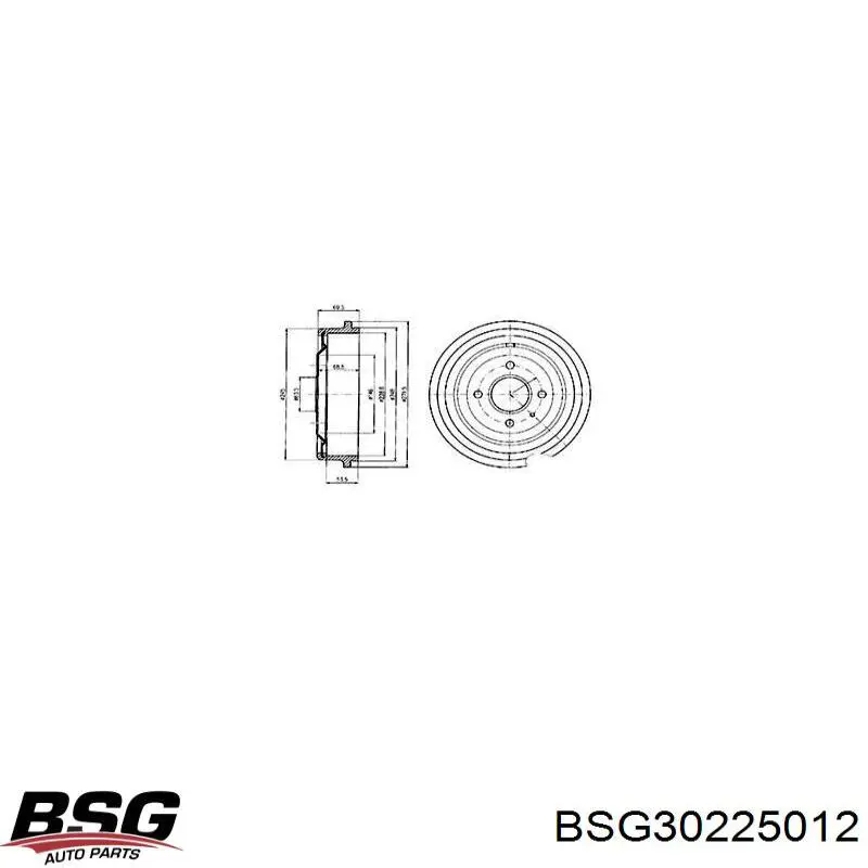 Барабан гальмівний задній BSG BSG30225012 ціна, від 53.15 USD