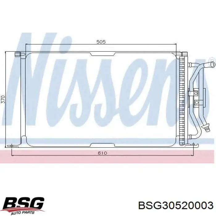 BSG30520003 BSG Радіатор охолодження двигуна