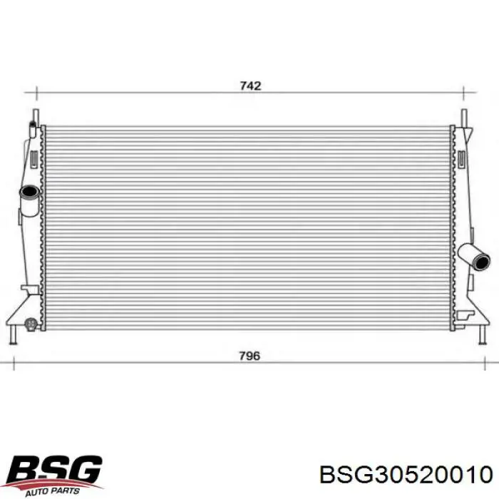 Радіатор BSG30520010 BSG