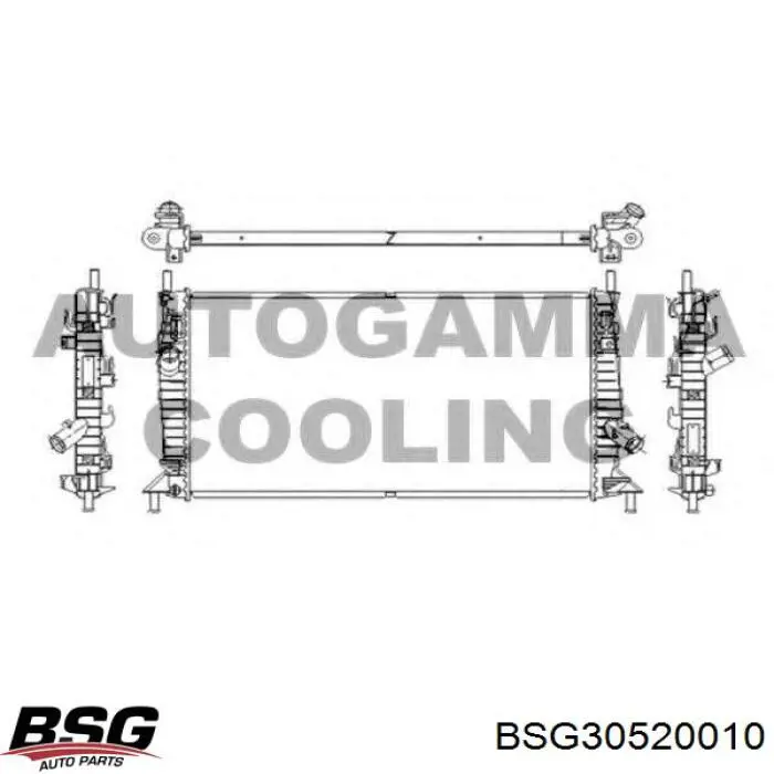 Радіатор охолодження BSG BSG30520010