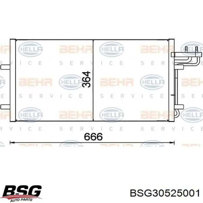 Радіатор кондиціонера BSG30525001 BSG