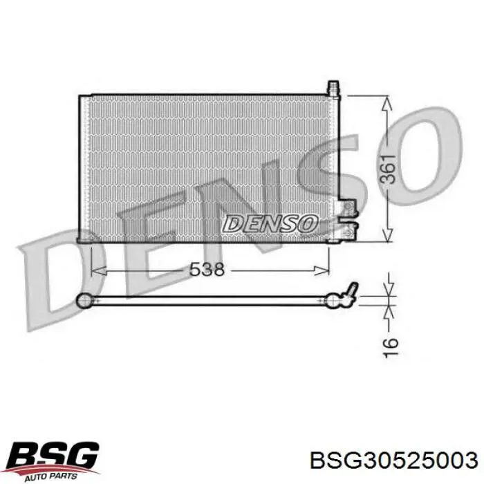 Радіатор кондиціонера BSG30525003 BSG