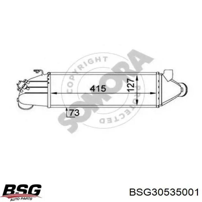 BSG30535001 BSG радіатор интеркуллера
