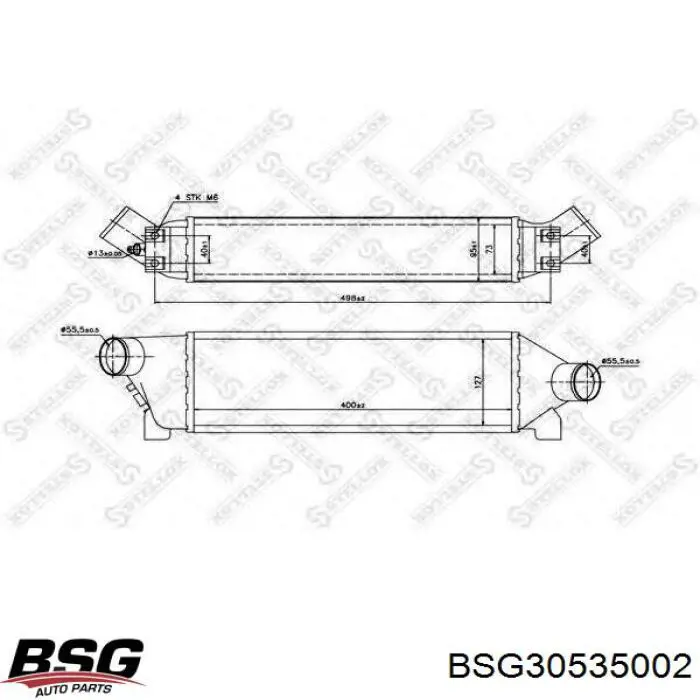 Радіатор интеркуллера BSG30535002 BSG