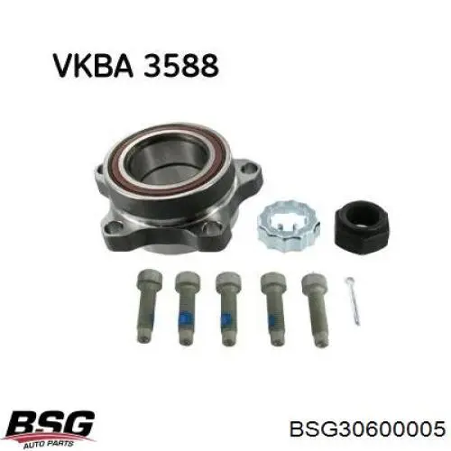 Комплект підшипник маточини передньої BSG BSG30600005 ціна, від 31.27 USD