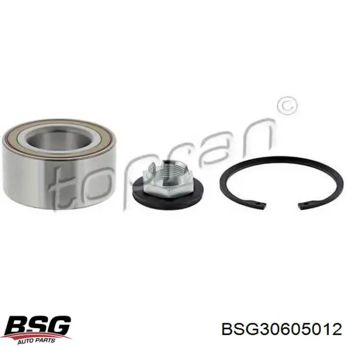 Комплект підшипник маточини передньої BSG BSG30605012 ціна, від 21.67 USD